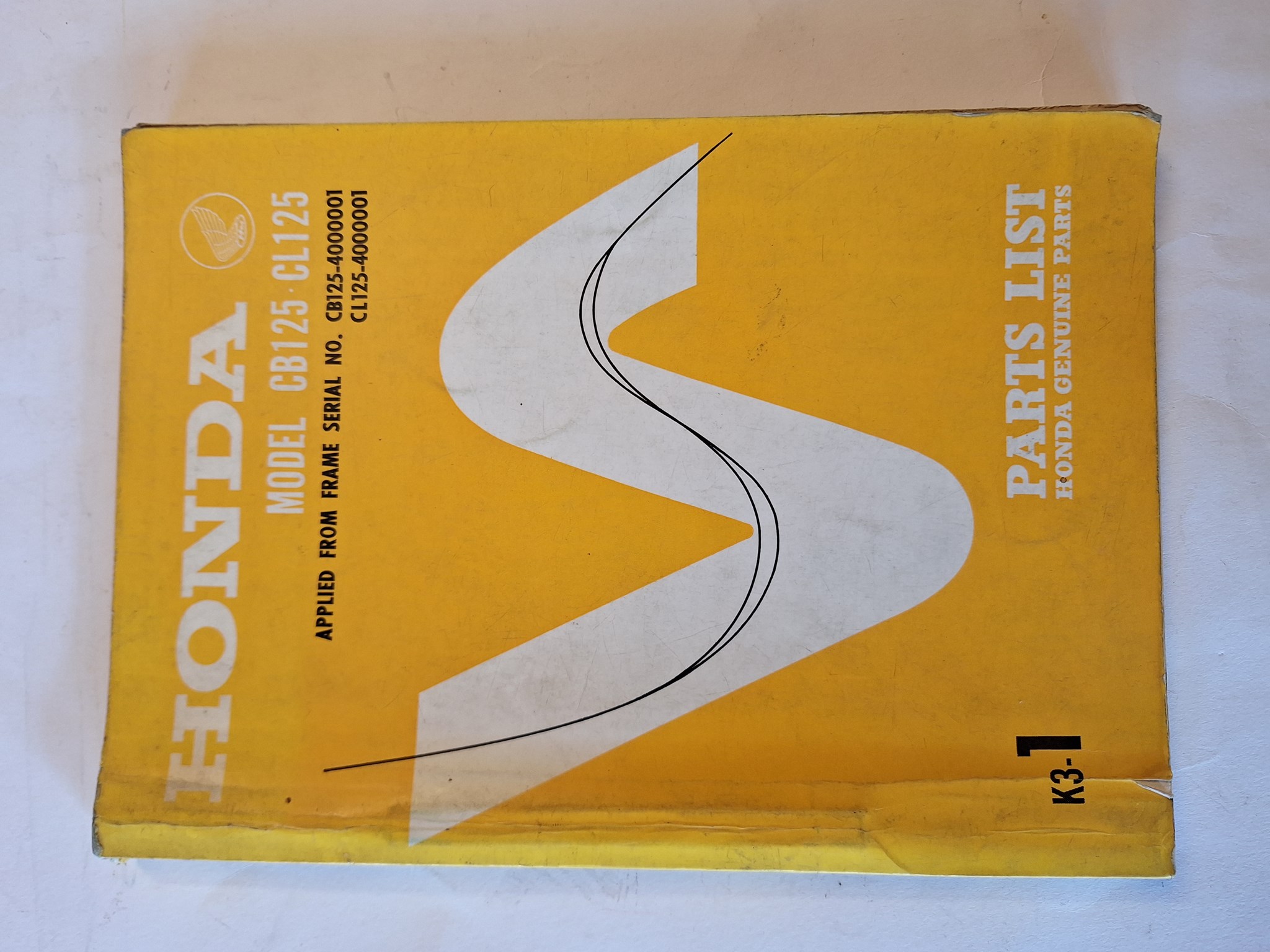 Bild von Ersatzteiliste  Honda  CB125 CL125 -4000001  CB125K3